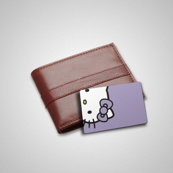 Card Skin Hello Kitty Minimalist Purple Sanrio Sticker Cute Card Decal Glossy - Image 4