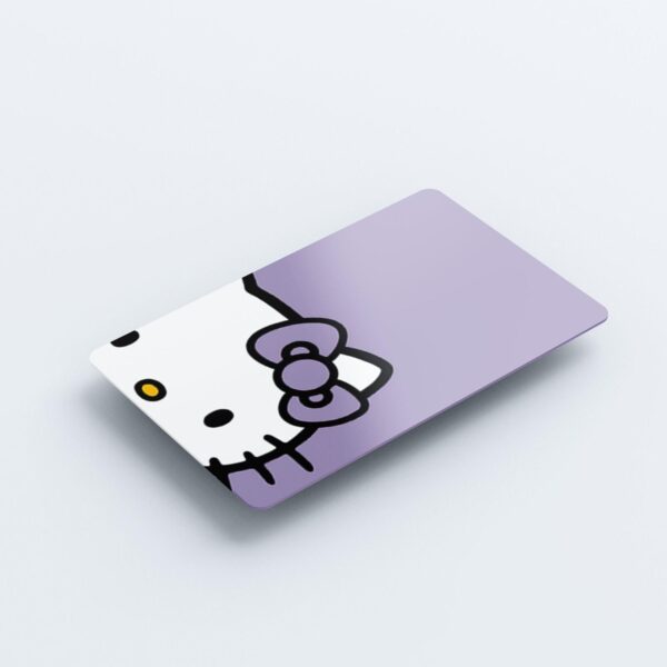 Card Skin Hello Kitty Minimalist Purple Sanrio Sticker Cute Card Decal Glossy - Image 7