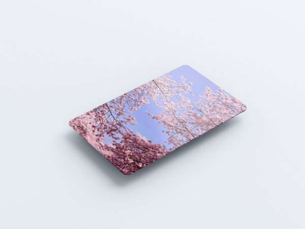 Card Skin Cherry Blossom Trees Credit Card Sticker Cute Pink and Purple Decal Skin Glossy or Holographic Chip Cut Custom Japanese Card Wrap - Image 5