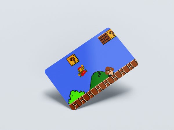 Card Skin Super Mario Credit Card Sticker Old School Game Skin Glossy or Holographic Cute Custom Card Credit Card Cover Chip Cut - Image 4