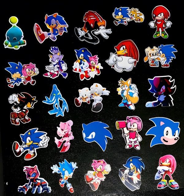 Sonic The Hedgehog Sega Sticker Pack 1in 10/25/50/100PC Glossy/Holographic Waterproof Video Game Decals for Laptop, Phone, Waterbottle, Car - Image 3