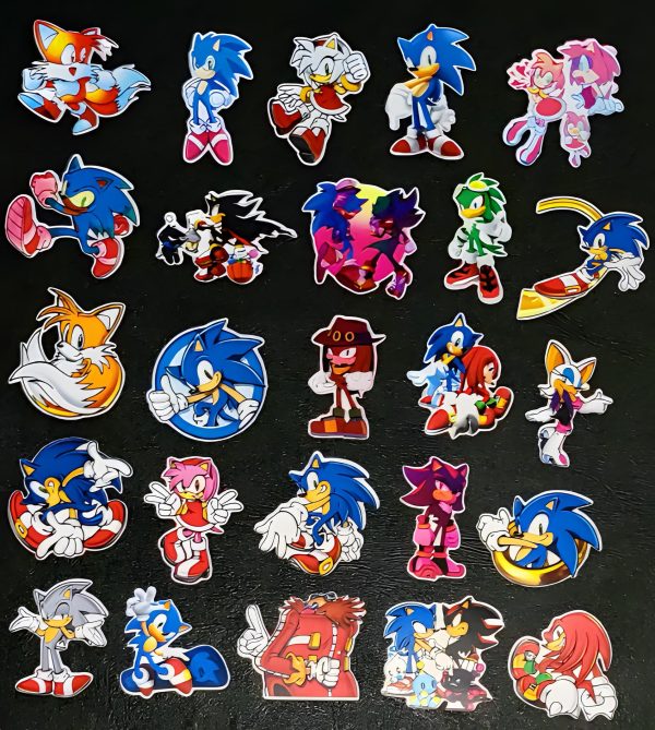 Sonic The Hedgehog Sega Sticker Pack 1in 10/25/50/100PC Glossy/Holographic Waterproof Video Game Decals for Laptop, Phone, Waterbottle, Car - Image 2