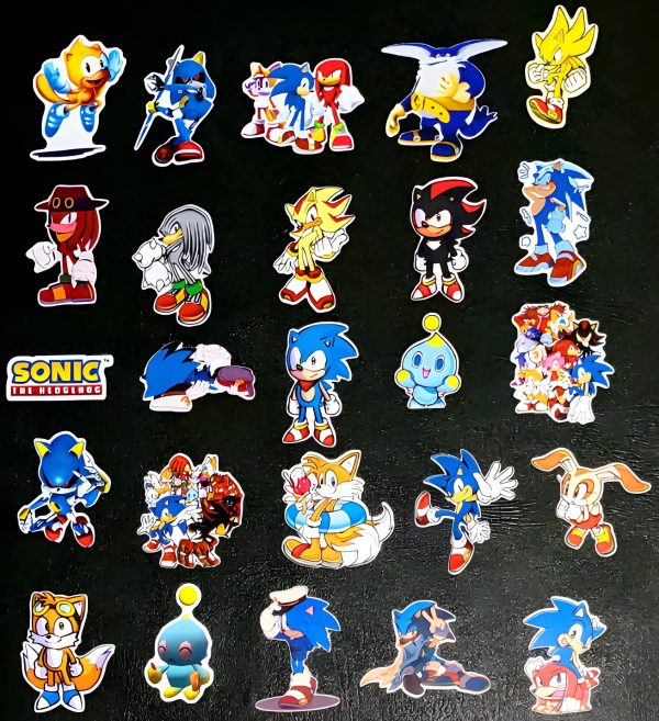 Sonic The Hedgehog Sega Sticker Pack 1in 10/25/50/100PC Glossy/Holographic Waterproof Video Game Decals for Laptop, Phone, Waterbottle, Car - Image 4