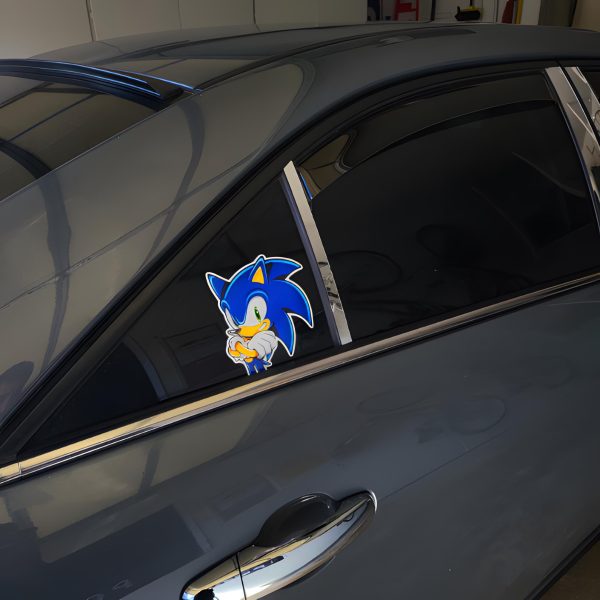 Sonic Sega 5In Car Peeker Decal Glossy or Holographic Waterproof for Laptops, Phone, Skateboard, Water Bottles, Cars, Windows - Image 7