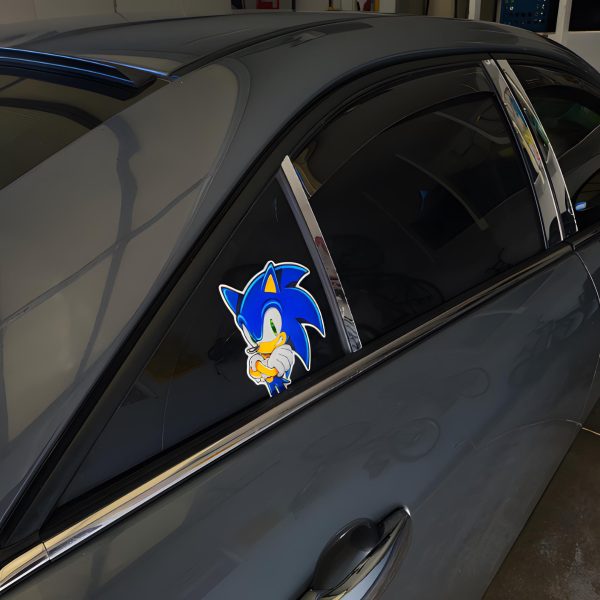 Sonic Sega 5In Car Peeker Decal Glossy or Holographic Waterproof for Laptops, Phone, Skateboard, Water Bottles, Cars, Windows - Image 9