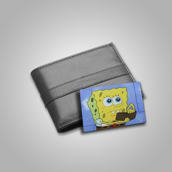 Card Skin Sponge Wallet Meme Sticker Funny Cartoon Bikini Bottom Decal Glossy or Holographic Chip Cut Custom Card Wrap - Image 5