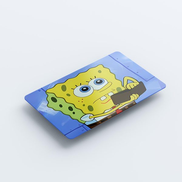 Card Skin Sponge Wallet Meme Sticker Funny Cartoon Bikini Bottom Decal Glossy or Holographic Chip Cut Custom Card Wrap - Image 4